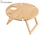 Stanley Rogers 50x25cm Round Travel Picnic Table - Natural