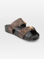 Brown Bom Dia Flat Comfort Mules