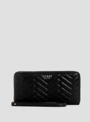 GUESS Women's Black Anning Large Zip Wallet