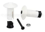 Jive Handle "Grip Locks" (1st gen) Bicycle Handlebar Bar Ends (PAIR) WHITE
