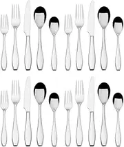 [Mikasa] Cayden Forged 18/0 Stainless Steel 20-Piece Flatware Set, Service for 4