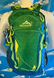 BACKPACK /W RAIN SHIELD 40L BACKPACKING CAMPING..GREAT BUG OUT BAG! H20 RESESTAN