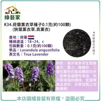 在飛比找Yahoo奇摩購物中心優惠-【綠藝家】K34.荷蘭薰衣草種子0.1克(約100顆)(狹葉