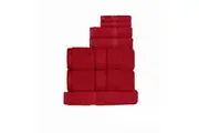 Kingtex 550gsm Cotton 7 Pce Towel Set Red