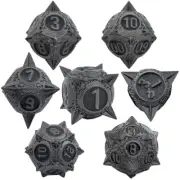 7pcs/set D&D Dice Set Metal Dice Dungeons & Dragons Game Accessories Popular B7