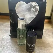 Escada MEN LIGHT SILVER EDITION 1.3oz EDT, 1oz deodorant RARE SET