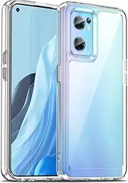 [Liisooka] Case for OPPO Find X5 Lite/Reno 7 5G, Military Grade Drop Protection Phone Case, Yellowing Resistant, Anti-Scratch Hard PC Back, Shockproof Hard Ultra-Thin Protective Cover, Clear