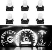 Hovom 6PCS T10 Car LED Light Bulb, 12V 194 W5W Car Instrument Cluster Light Bulb, Super Bright Automotive Bulb Replacement for Dashboard Panel Gauge Indicator Lamp License Plate Lights (White)