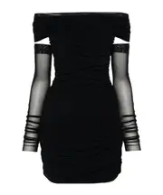 draped mini dress IT44 Black