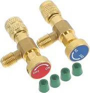 TOPPERFUN Adaptador 2pcs Safety Valve Copper Air Conditioner R22 Refrigeration Tools R22