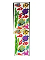 HAMBLY STUDIOS PRISMATIC STICKERS CLOWNFISH ANGELFISH CORAL VINTAGE RARE RETIRED