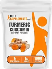 BulkSupplements.com Curcumin 95% Natural Turmeric Extract Powder - Curcumin Supplements 1000mg - Anti Inflammatory Supplement - Tumeric Powder - Turmeric Curcumin - Curcumin 95 (25 Grams - 0.88 oz)