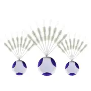 24pcs/3set Float Cylindrical Transparent Rubber Fishing Bobber Stopper