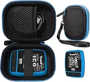[CaseSack] Golf GPS Case for Swami Kiss Golf GPS Rangefinder, Izzo Swami 6000, Swami 4000, 4000+, 5000 Golf GPS Rangefinder; Garmin Approach G30, G6, G7., Black with blue zip