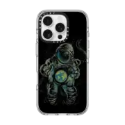 iPhone 16 Pro Clear Case MagSafe Compatible Astronaut Love Earth