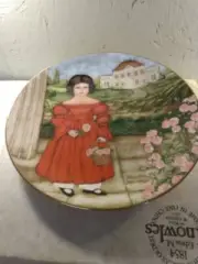 Knowles Collector Plate Abigail In The Rose Garden 1986 American Innocents Vtg