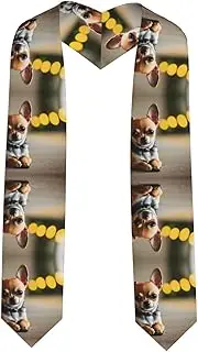 [SKKNT] Chihuahua Dog 1 Print Graduation Shawl Stole For Academic Commencements Honor Sash Congratulations Gift