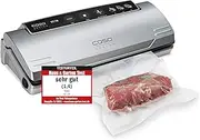 CASO VC10 Vacuum Sealer - Vacuum Sealer Food Stay Fresh Up to 8x Longer 30 cm Long & Stable Weld Seam, Includes 10 Professional Foil Bags