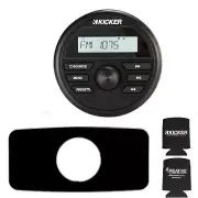 Kicker 46KMC2 Marine Radio With Stinger Marine SEADASH3B 3" Radio Kit - Black