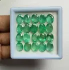 Natural Emerald Oval Cut lot 32 Ct- Zambian Untreated Loose green Emerald 7x9 mm