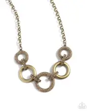 Paparazzi Cosmopolitan Confidence Brass Necklace NWT