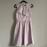 Ted Baker Mariso Bow Front Pink Striped Dress Cottoned On Size 2 TB / 6 US NEW