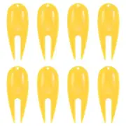 Golf Divot Tool, 8 Pack Plastic Golf Repair Tool Ball Marker for Golfer, Yellow