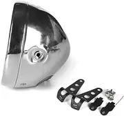 5.75" LED Headlight Lamp Shell Bucket Housing Mount Bracket for5 3/4'' H4 led Motorcycle Headlight(Silver)