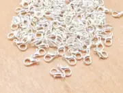 Silver Plated Jewellery Lobster Clasps Hook For Craft & DIY Making Pack Of 25