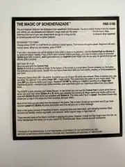 THE MAGIC OF SCHEHERAZADE NES Permastruct Rental Store Instructions Sticker