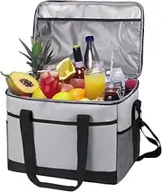 Insulated Food Bag - Thermal Bags for Cold and Hot Food,35L Shoulder Strap Included Organizer Hot Cold Retention for RV Road Trips Construction Site Catering Service
