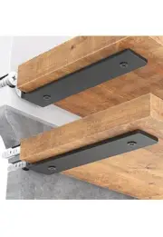 Heavy Duty Floating Shelf Brackets 4 Inch for 2×4” Wood Stud, 4 Pack L Bracke...