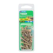 Zenith 10G x 30mm Gold Passivated Countersunk Head Timber Screws - 25 Pack