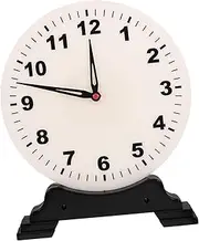 Kisangel Learning Clock Model Plastic Cognition for Math Teaching Clock Two Hand Design for Classroom Demonstrations Engaging Learning Aid