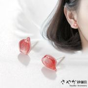 【Sayaka紗彌佳】925純銀淡雅花瓣造型耳環