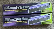 Set Of 2 New BlackLite UV Light Visual Effects A- B Box, 18” Bulb & Fixture