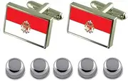 [Select Gifts] Shirt Dress Studs Ibarra City Ecuador Flag Cufflinks