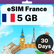 eSIM France - 5 GB - 30 Days - Travel eSIM | QR code activation