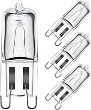 Halogen Bulb G9 40 W 230 V Oven Lamp G9 Halogen Bulb for Oven, Microwave, Oil up to 300 °C, Pack of 4