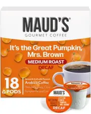 Decaf Pumpkin Spice Flavored Coffee Pods, 18 ct, Medium Roast Flavored Coffee...