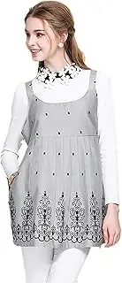 [CIADAZ] Electromagnetic radiation protective clothing, Silver fiber vest, equipment pregnancy protection apron, EMF protective clothing, Silver (Color : Silver)