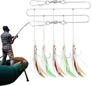 Bright Squid Jigs, Glow Squid Jig - Cuttlefish Lure Jigs,Artificial Lure Tools for Night, Fluorescent Octopus Dores Hook