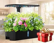 Hydroponics 12 Pod Grow System Kit Indoor Garden Hydroponics Herb Garden Kit Indoor with LED Grow Light, Smart Indoor Garden, Height