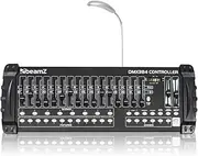 Beamz DMX 384 Lighting Controller Console 12x32 Channels 19 Inch Rack Mount with Faders, USB Light and Built-in Microphone DJ Blackout Fade Time Chase Effect Stage Control