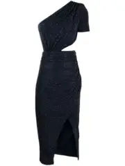 Self-Portrait Navy Diamanté cut-out midi dress. RRP $1,623