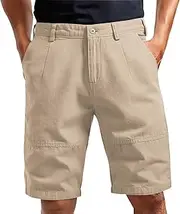 [Generic] Football Shorts Mens Trousers Wide Leg Cargo Workwear Swimsuit with Attached Work Men Slim Fit Waist Thermal Skiing Elasticated Walking Casual Regular Cotton Wear Pocket Short Pants