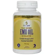 Emu Gold Fully Refined EMU Oil Ultra Active 750 mg 90 Softgels