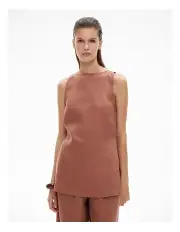 [Witchery] Linen Longline Top in Rosewood