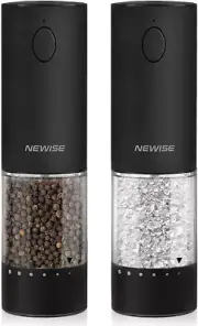 Electric Salt and Pepper Grinder Set Rechargeable Automatic Kitchen Spice Mill S