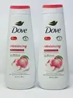 2 Dove Rebalancing White Peach & Rice Milk Body Wash 20 fl oz / 591 mL New